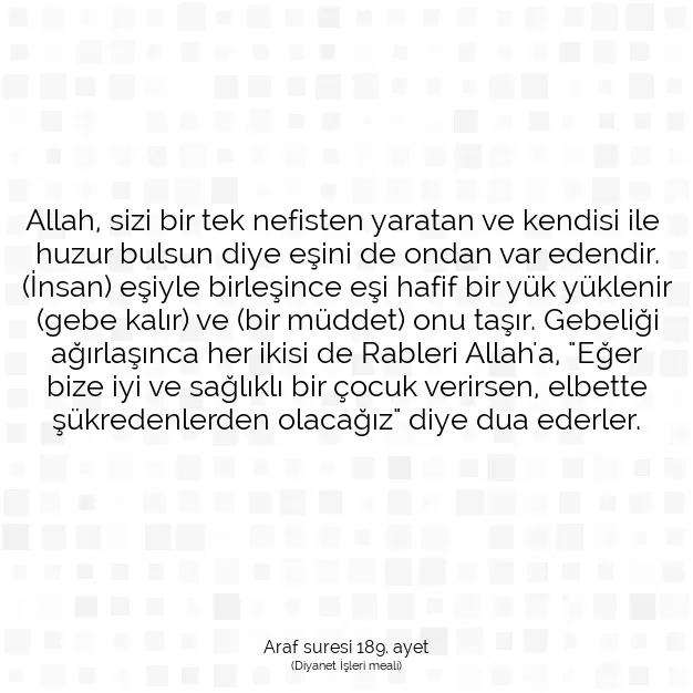 Ayetbul | Kuran Mealleri | Quran | Araf suresi 189. ayet