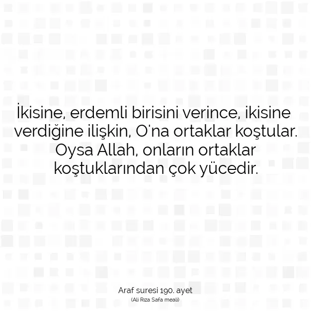 Ayetbul | Kuran Mealleri | Quran | Araf suresi 190. ayet