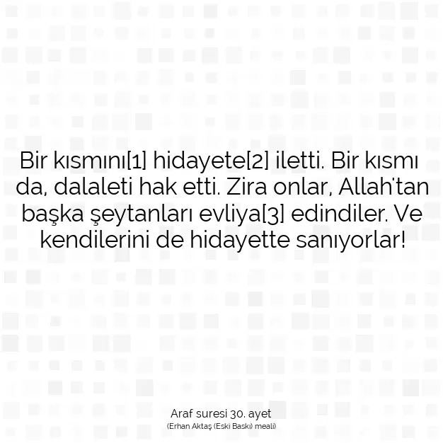 Ayetbul | Kuran Mealleri | Quran | Araf suresi 30. ayet