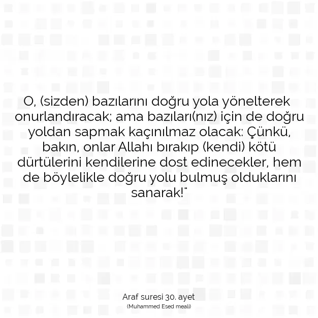 Ayetbul | Kuran Mealleri | Quran | Araf suresi 30. ayet