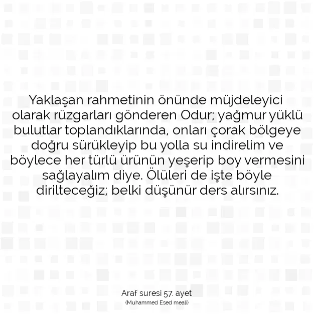 Ayetbul | Kuran Mealleri | Quran | Araf suresi 57. ayet