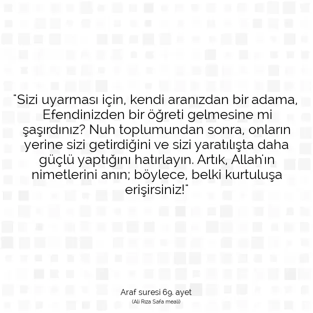 Ayetbul | Kuran Mealleri | Quran | Araf suresi 69. ayet