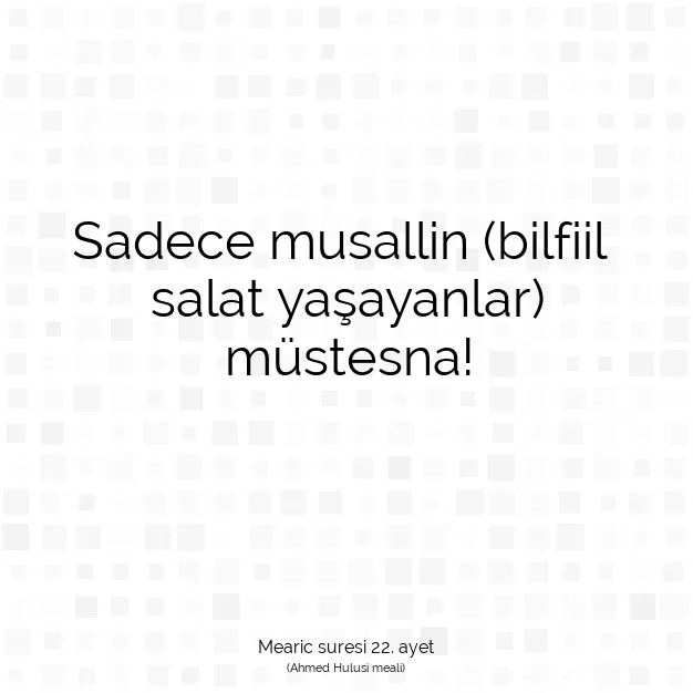 Ayetbul | Kuran Mealleri | Quran | Mearic suresi 22. ayet