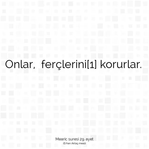 Ayetbul | Kuran Mealleri | Quran | Mearic suresi 29. ayet