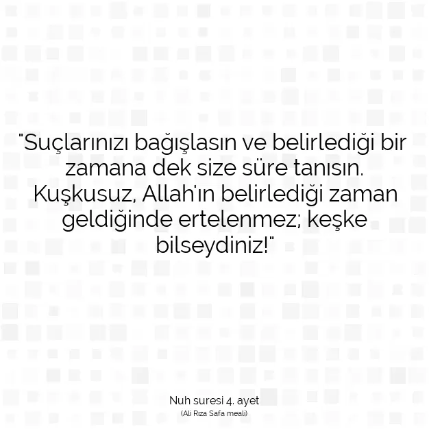 Ayetbul | Kuran Mealleri | Quran | Nuh suresi 4. ayet