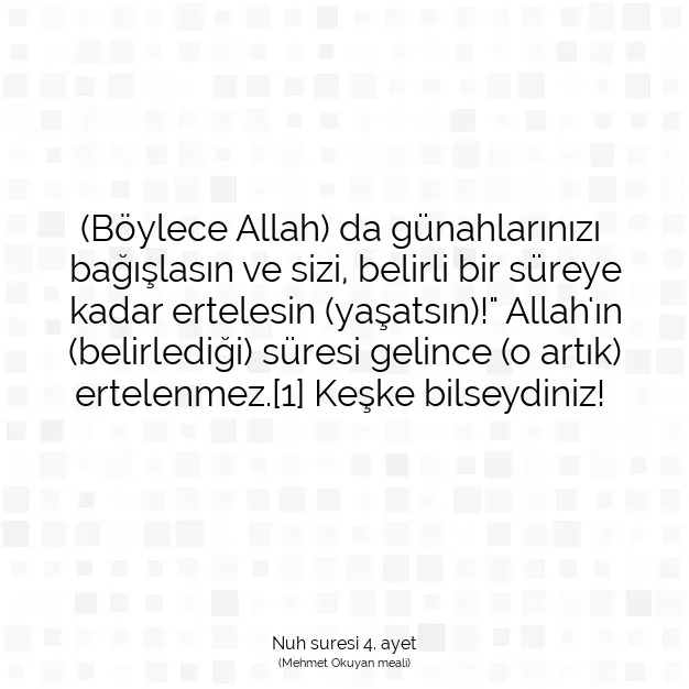 Ayetbul | Kuran Mealleri | Quran | Nuh suresi 4. ayet