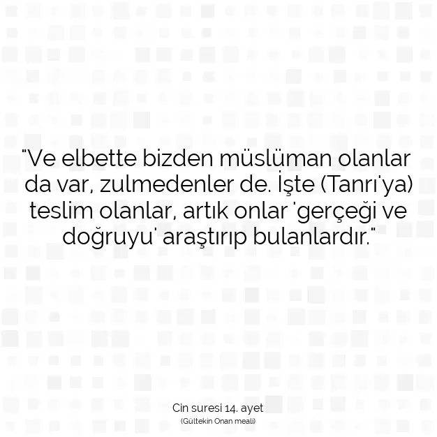 Ayetbul | Kuran Mealleri | Quran | Cin suresi 14. ayet