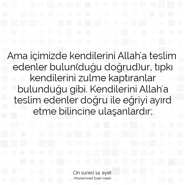 Ayetbul | Kuran Mealleri | Quran | Cin suresi 14. ayet