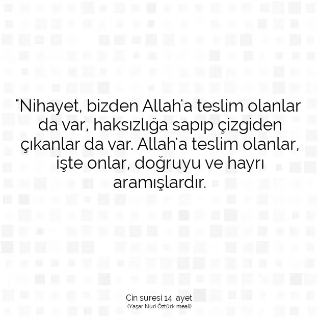 Ayetbul | Kuran Mealleri | Quran | Cin suresi 14. ayet