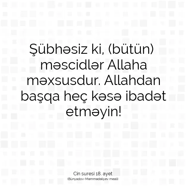 Ayetbul | Kuran Mealleri | Quran | Cin suresi 18. ayet