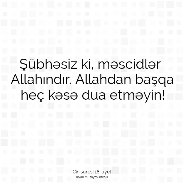 Ayetbul | Kuran Mealleri | Quran | Cin suresi 18. ayet