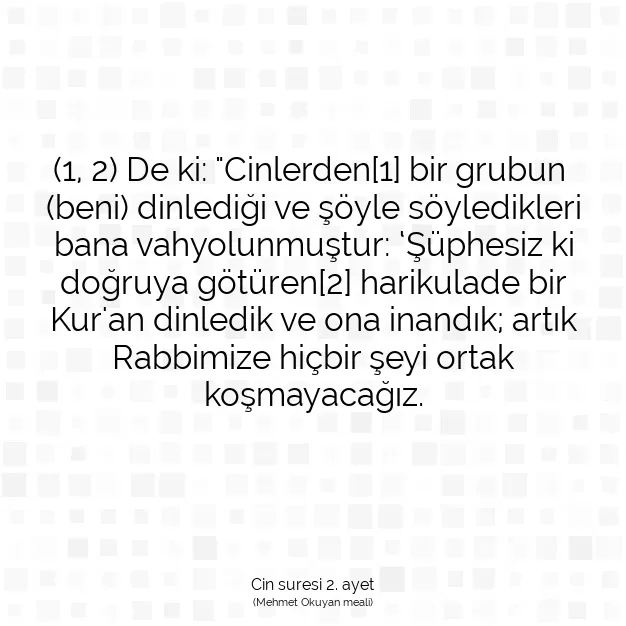 Ayetbul | Kuran Mealleri | Quran | Cin suresi 2. ayet