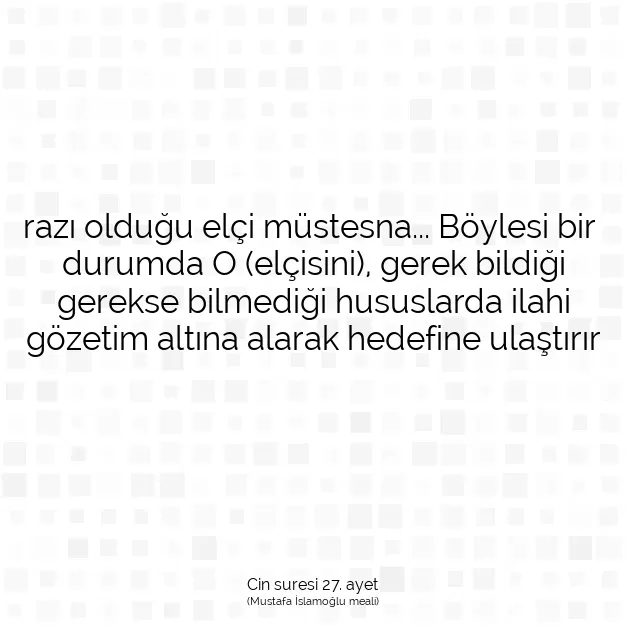 Ayetbul | Kuran Mealleri | Quran | Cin suresi 27. ayet