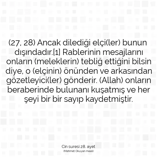 Ayetbul | Kuran Mealleri | Quran | Cin suresi 28. ayet