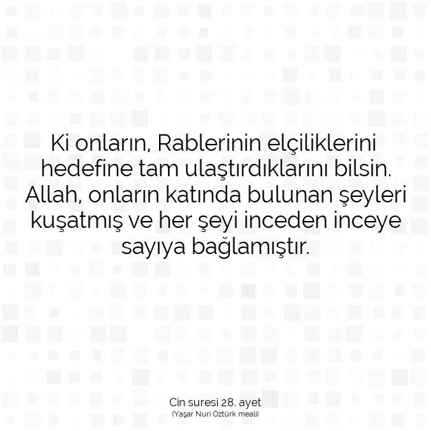 Ayetbul | Kuran Mealleri | Quran | Cin suresi 28. ayet