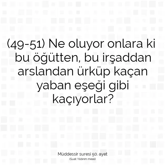 Ayetbul | Kuran Mealleri | Quran | Müddessir suresi 50. ayet