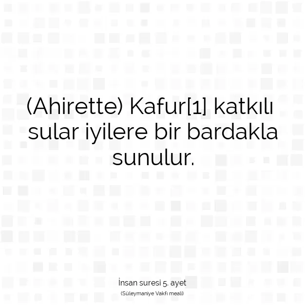 Ayetbul | Kuran Mealleri | Quran | İnsan suresi 5. ayet