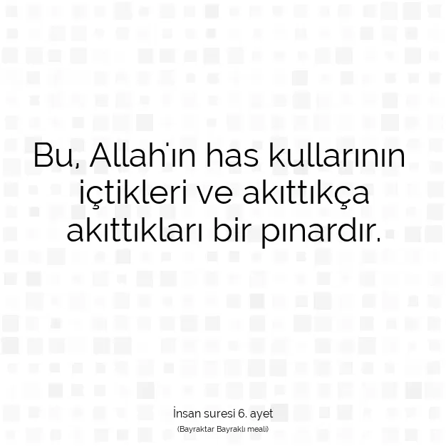 Ayetbul | Kuran Mealleri | Quran | İnsan suresi 6. ayet