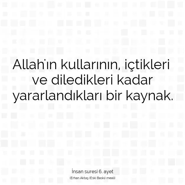 Ayetbul | Kuran Mealleri | Quran | İnsan suresi 6. ayet