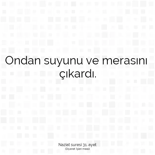 Ayetbul | Kuran Mealleri | Quran | Naziat suresi 31. ayet