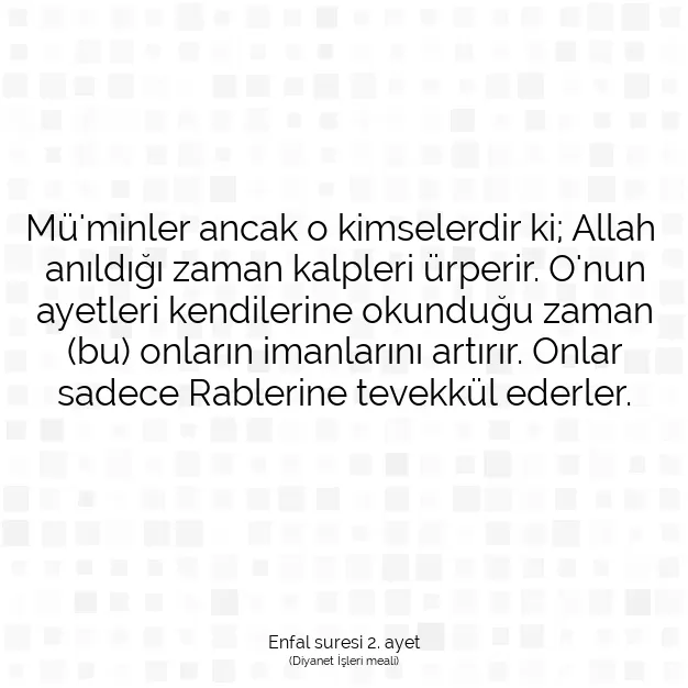 Ayetbul | Kuran Mealleri | Quran | Enfal suresi 2. ayet