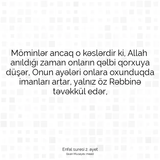 Ayetbul | Kuran Mealleri | Quran | Enfal suresi 2. ayet