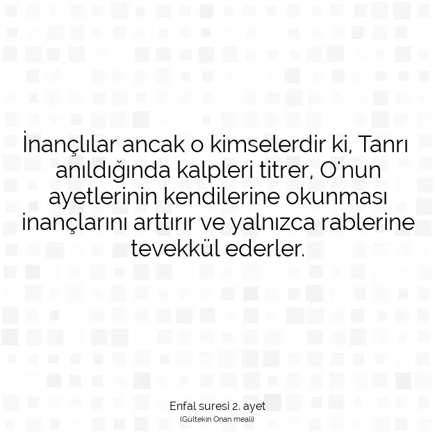 Ayetbul | Kuran Mealleri | Quran | Enfal suresi 2. ayet