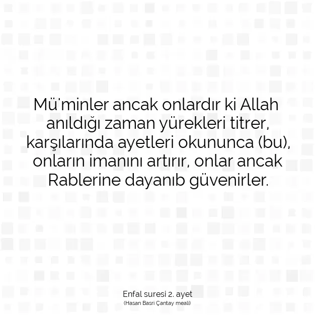 Ayetbul | Kuran Mealleri | Quran | Enfal suresi 2. ayet