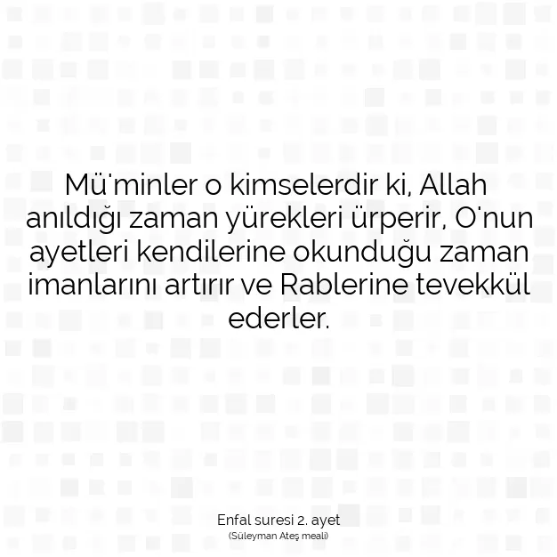 Ayetbul | Kuran Mealleri | Quran | Enfal suresi 2. ayet