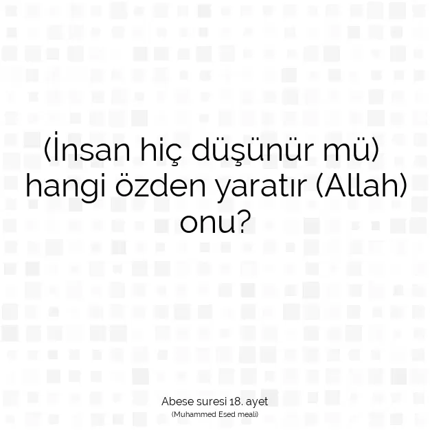 Ayetbul | Kuran Mealleri | Quran | Abese suresi 18. ayet