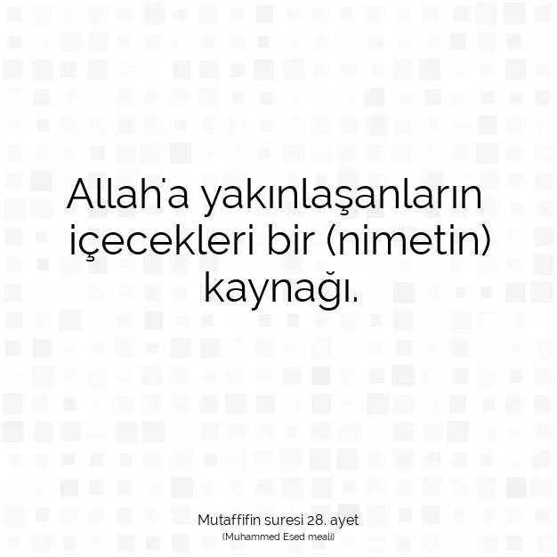 Ayetbul | Kuran Mealleri | Quran | Mutaffifin suresi 28. ayet