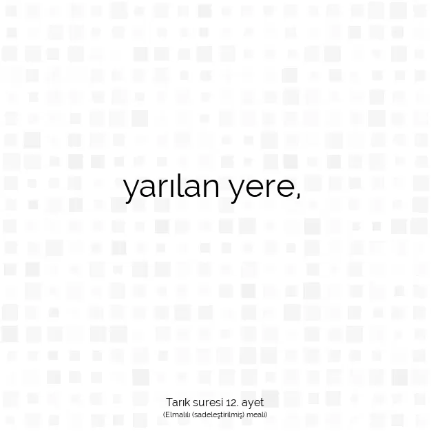 Ayetbul | Kuran Mealleri | Quran | Tarık suresi 12. ayet