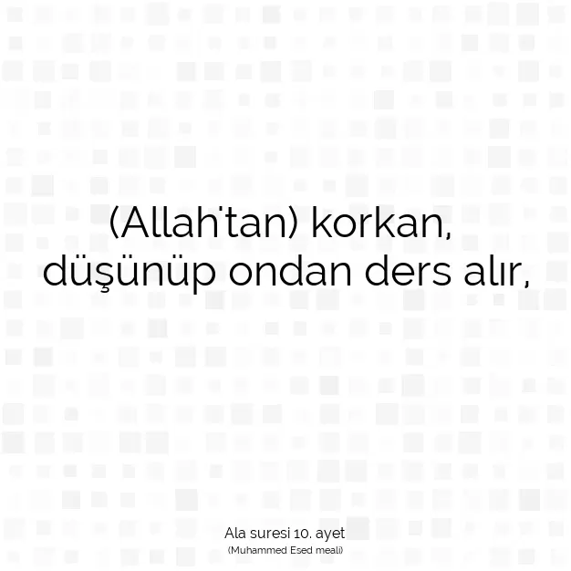 Ayetbul | Kuran Mealleri | Quran | Ala suresi 10. ayet