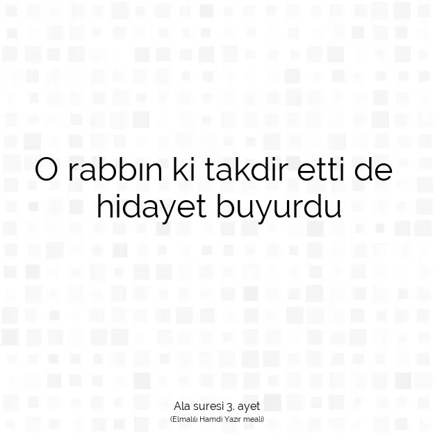 Ayetbul | Kuran Mealleri | Quran | Ala suresi 3. ayet