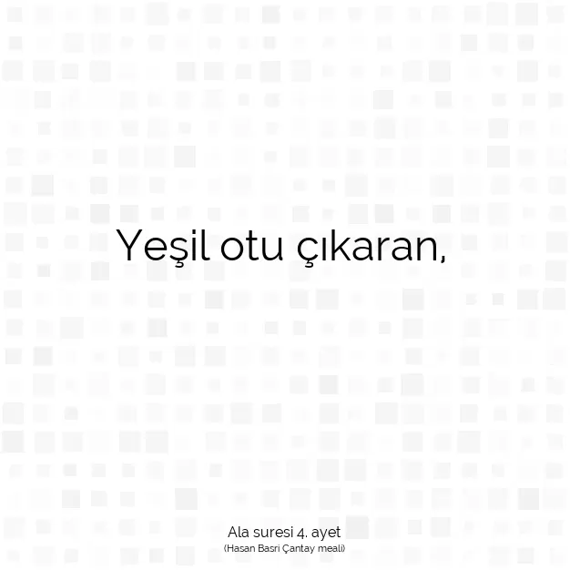 Ayetbul | Kuran Mealleri | Quran | Ala suresi 4. ayet