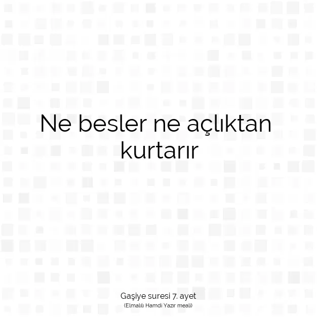 Ayetbul | Kuran Mealleri | Quran | Gaşiye suresi 7. ayet