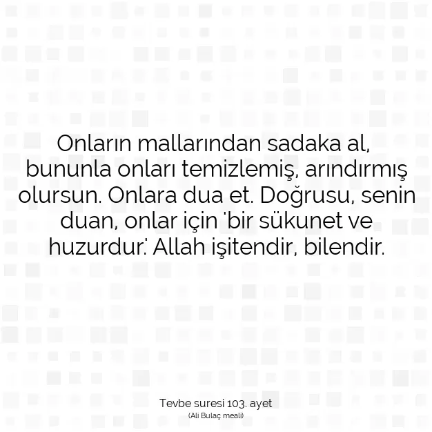 Ayetbul | Kuran Mealleri | Quran | Tevbe suresi 103. ayet