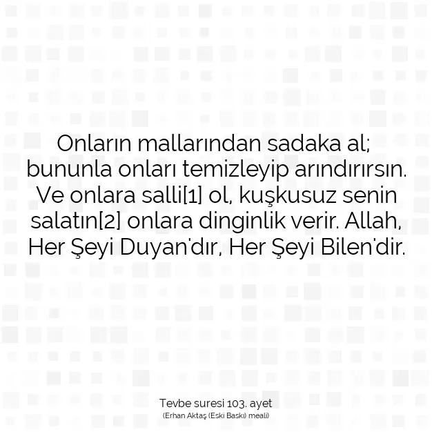 Ayetbul | Kuran Mealleri | Quran | Tevbe suresi 103. ayet