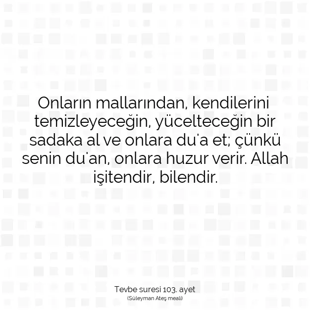 Ayetbul | Kuran Mealleri | Quran | Tevbe suresi 103. ayet