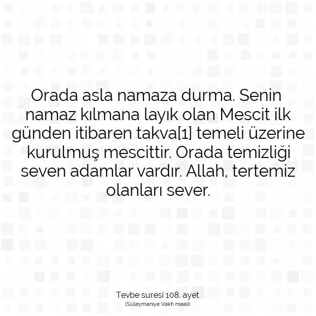 Ayetbul | Kuran Mealleri | Quran | Tevbe suresi 108. ayet