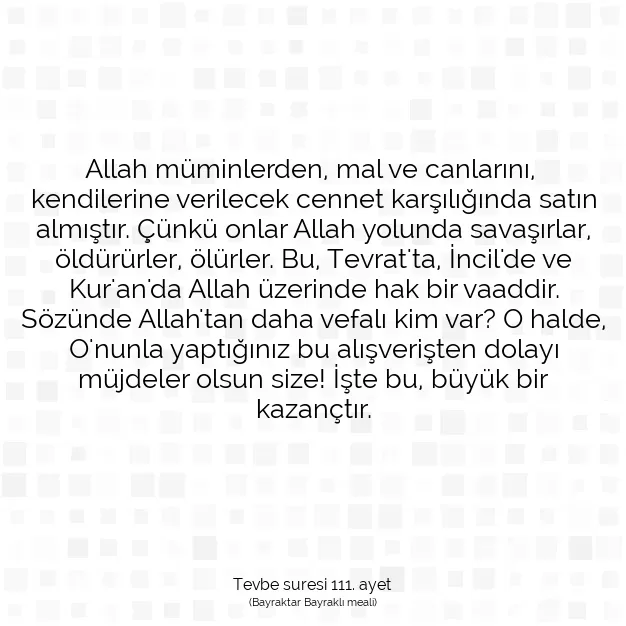 Ayetbul | Kuran Mealleri | Quran | Tevbe suresi 111. ayet