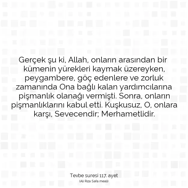 Ayetbul | Kuran Mealleri | Quran | Tevbe suresi 117. ayet