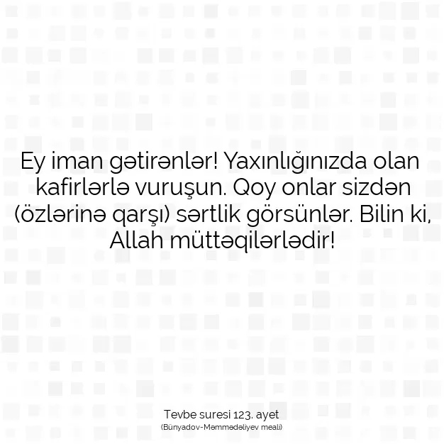 Ayetbul | Kuran Mealleri | Quran | Tevbe suresi 123. ayet