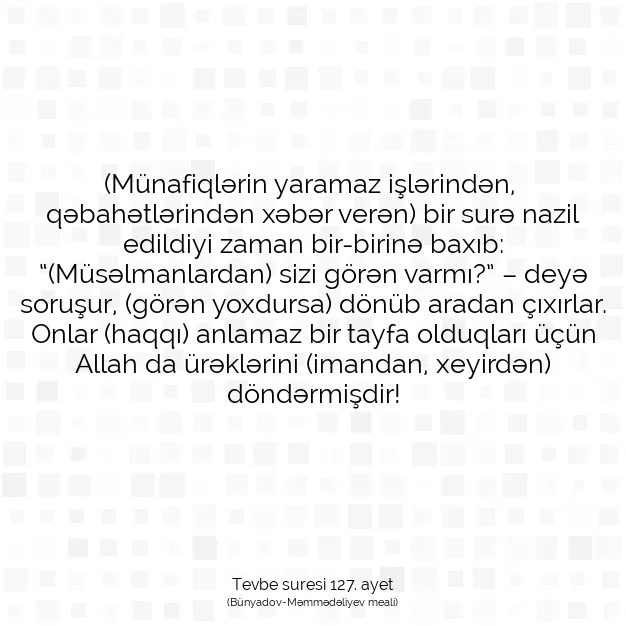 Ayetbul | Kuran Mealleri | Quran | Tevbe suresi 127. ayet