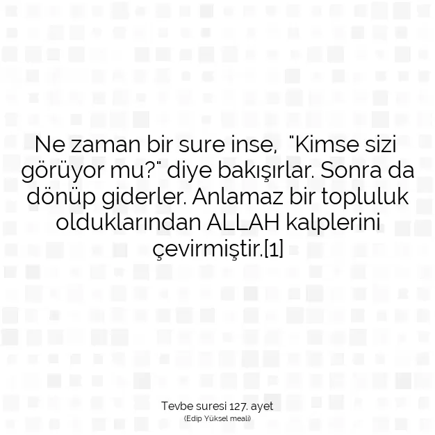 Ayetbul | Kuran Mealleri | Quran | Tevbe suresi 127. ayet