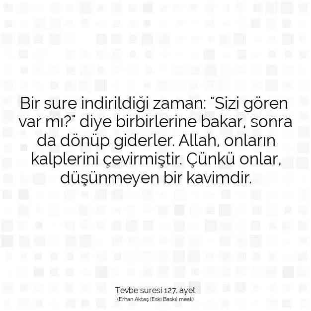 Ayetbul | Kuran Mealleri | Quran | Tevbe suresi 127. ayet