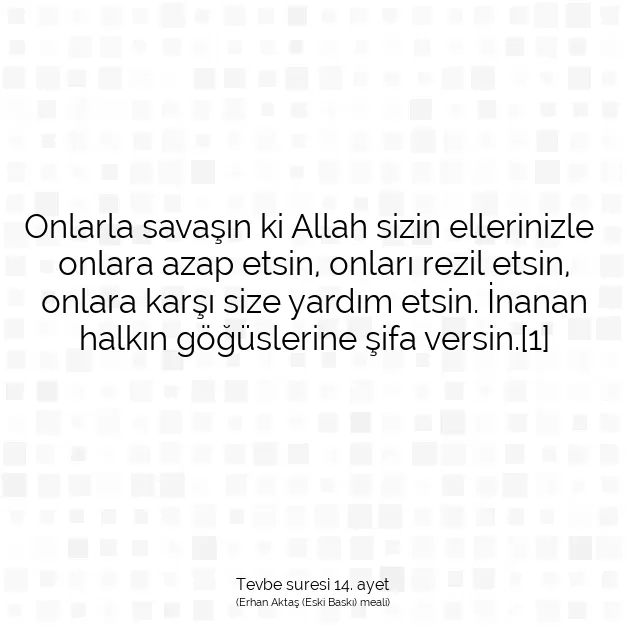 Ayetbul | Kuran Mealleri | Quran | Tevbe suresi 14. ayet