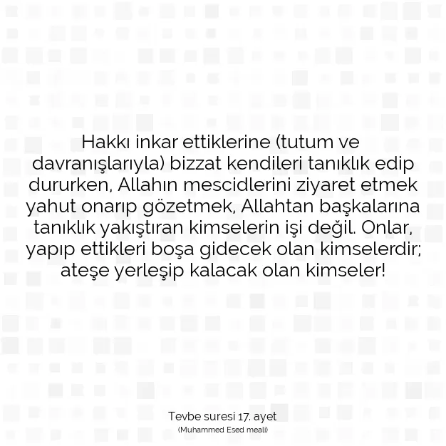 Ayetbul | Kuran Mealleri | Quran | Tevbe suresi 17. ayet