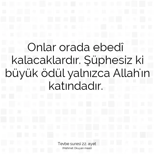 Ayetbul | Kuran Mealleri | Quran | Tevbe suresi 22. ayet