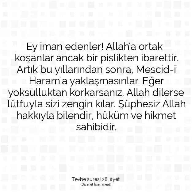 Ayetbul | Kuran Mealleri | Quran | Tevbe suresi 28. ayet